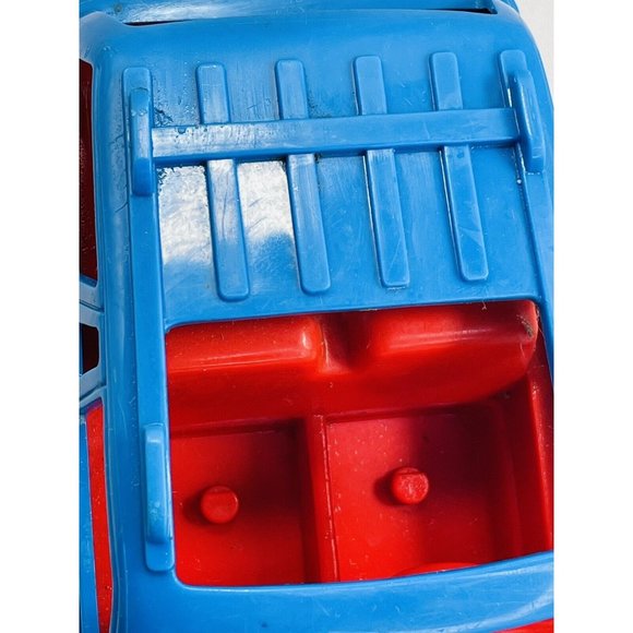 Rare Vintage 1994 Buddy L Jeep Wrangler Push Along Toy Truck Car Red White Blue - Picture 8 of 10